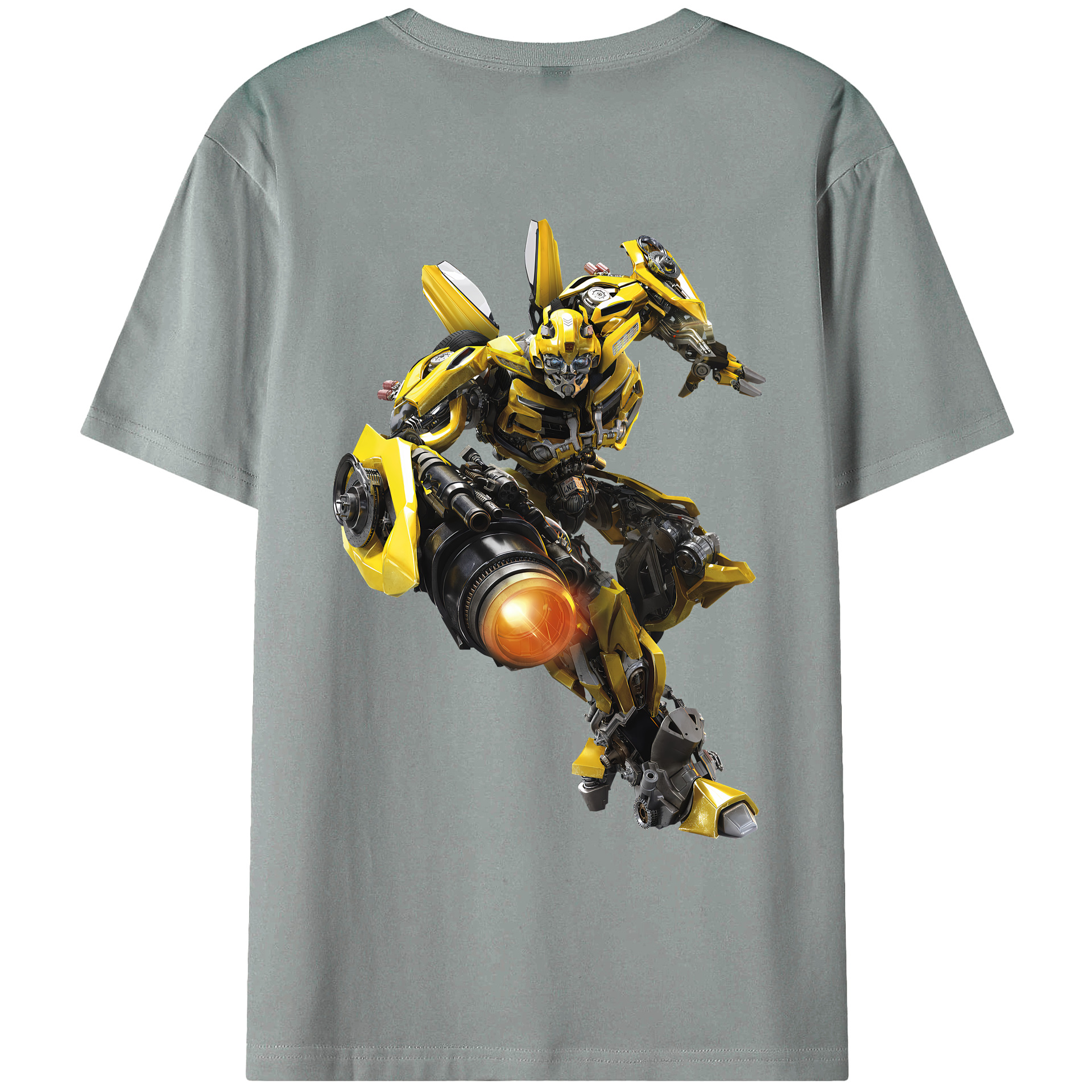 （画像用） Transformers トランスフォーマー 綿100％ メンズ半袖Tシャツ（バックプリント） 通気性